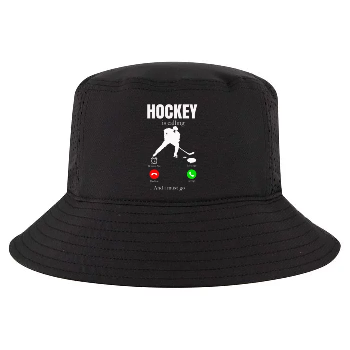 Ice Hockey Puck Hockeyplayer Player Cool Comfort Performance Bucket Hat