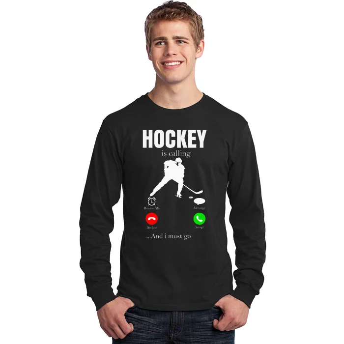 Ice Hockey Puck Hockeyplayer Player Long Sleeve Shirt