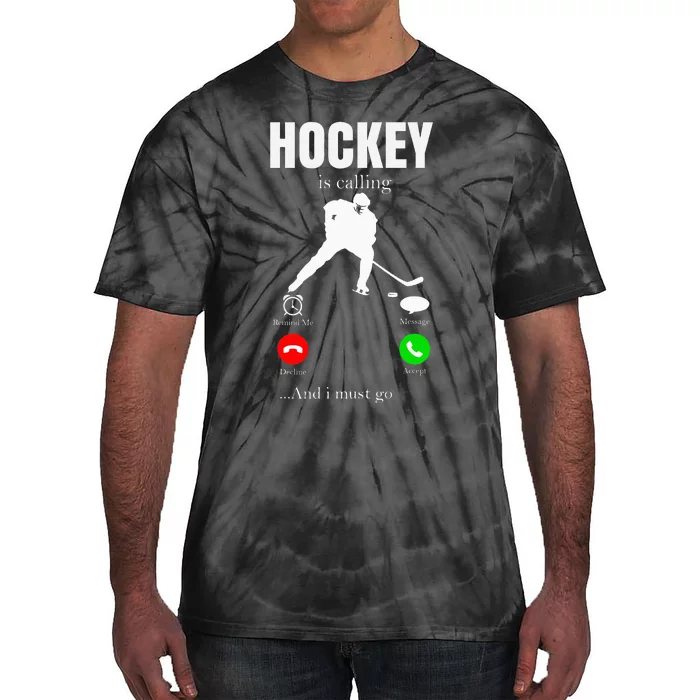 Ice Hockey Puck Hockeyplayer Player Tie-Dye T-Shirt