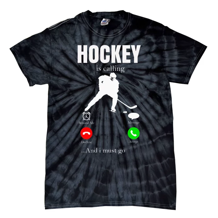 Ice Hockey Puck Hockeyplayer Player Tie-Dye T-Shirt