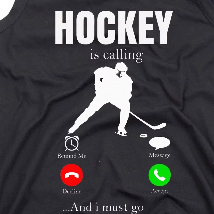 Ice Hockey Puck Hockeyplayer Player Tank Top