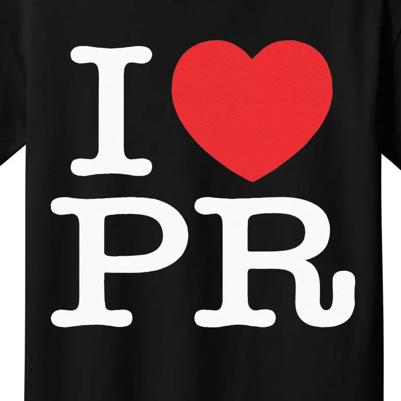 I Heart PR Love Puerto Rico Kids T-Shirt