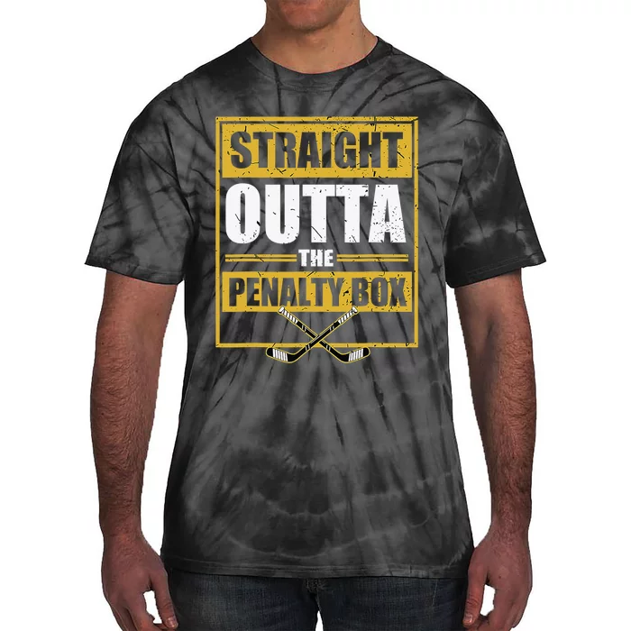 Ice. Hockey Player Gift Straight Outta The Penalty Box Tie-Dye T-Shirt