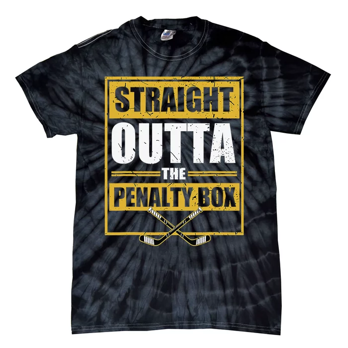 Ice. Hockey Player Gift Straight Outta The Penalty Box Tie-Dye T-Shirt