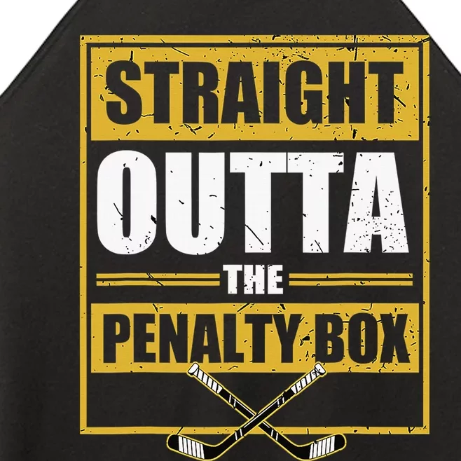 Ice. Hockey Player Gift Straight Outta The Penalty Box Women’s Perfect Tri Rocker Tank