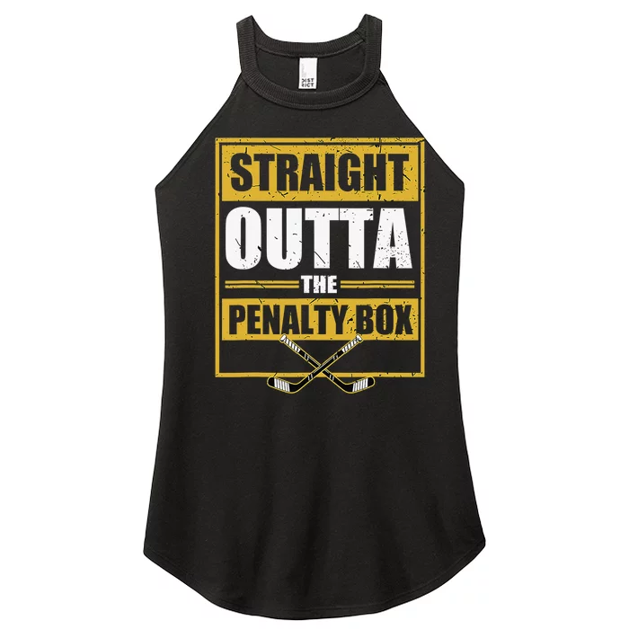 Ice. Hockey Player Gift Straight Outta The Penalty Box Women’s Perfect Tri Rocker Tank