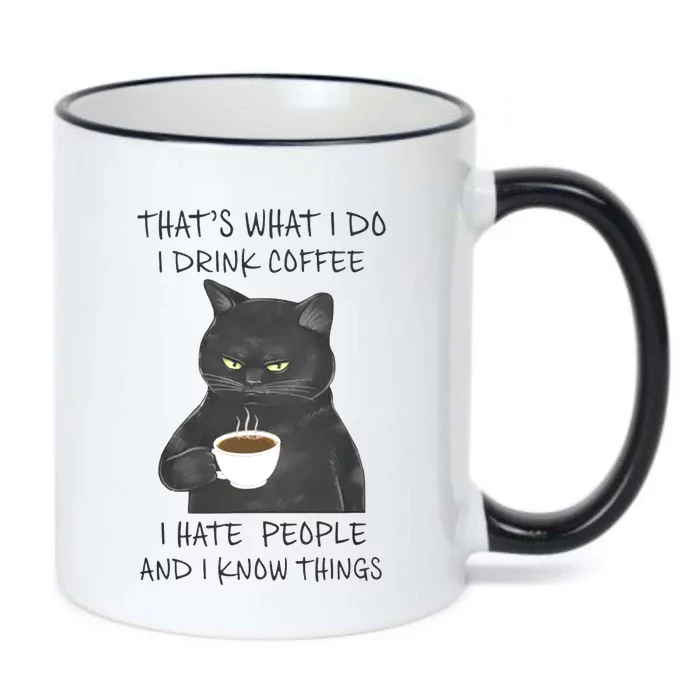 I Hate People And I Know Things Black Color Changing Mug