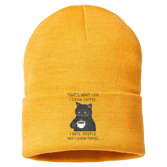 I Hate People And I Know Things Sustainable Knit Beanie