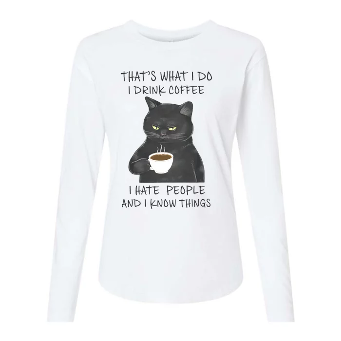 I Hate People And I Know Things Womens Cotton Relaxed Long Sleeve T-Shirt