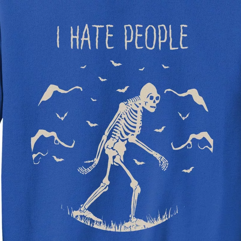 I Hate People Bigfoot Halloween Trick Or Treat Skelton Tee Sweatshirt