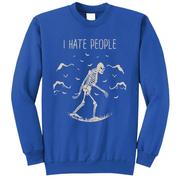 I Hate People Bigfoot Halloween Trick Or Treat Skelton Tee Sweatshirt