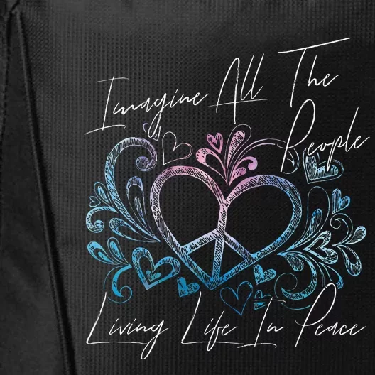 Imagine Hippie People Living Life In Peace And Love City Backpack