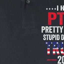 I Have PTSD Pretty Tired Of Stupid Democrats Trump 2024 TShirt Softstyle Adult Sport Polo