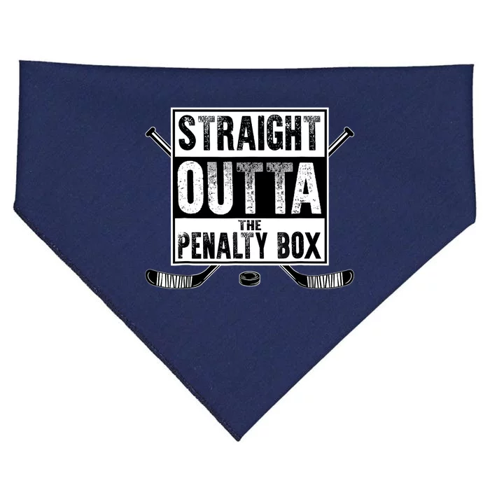 Ice Hockey Player Gift Straight Outta The Penalty Box USA-Made Doggie Bandana