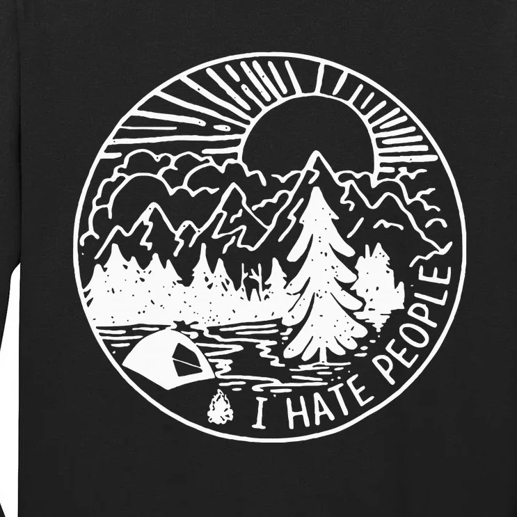 I Hate People I Love Camping Tall Long Sleeve T-Shirt