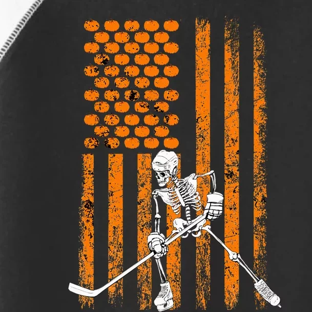 Ice Hockey Player Fan Gift Skeleton Halloween Toddler Fine Jersey T-Shirt