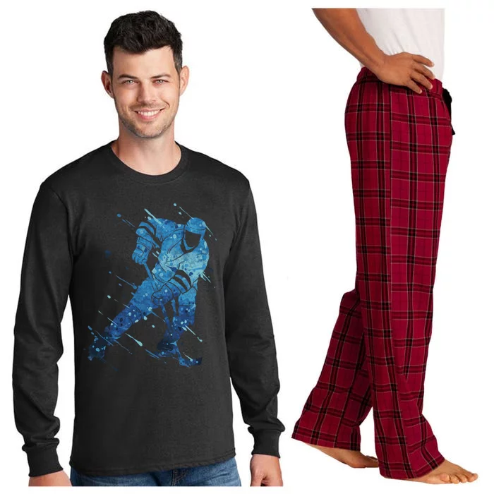 Ice Hockey Player Meaningful Gift Long Sleeve Pajama Set