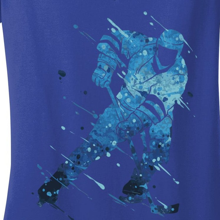 Ice Hockey Player Meaningful Gift Women's V-Neck T-Shirt