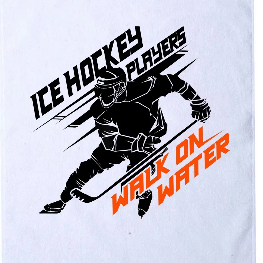 Ice Hockey Players Walk On Water Superpower Gift Platinum Collection Golf Towel