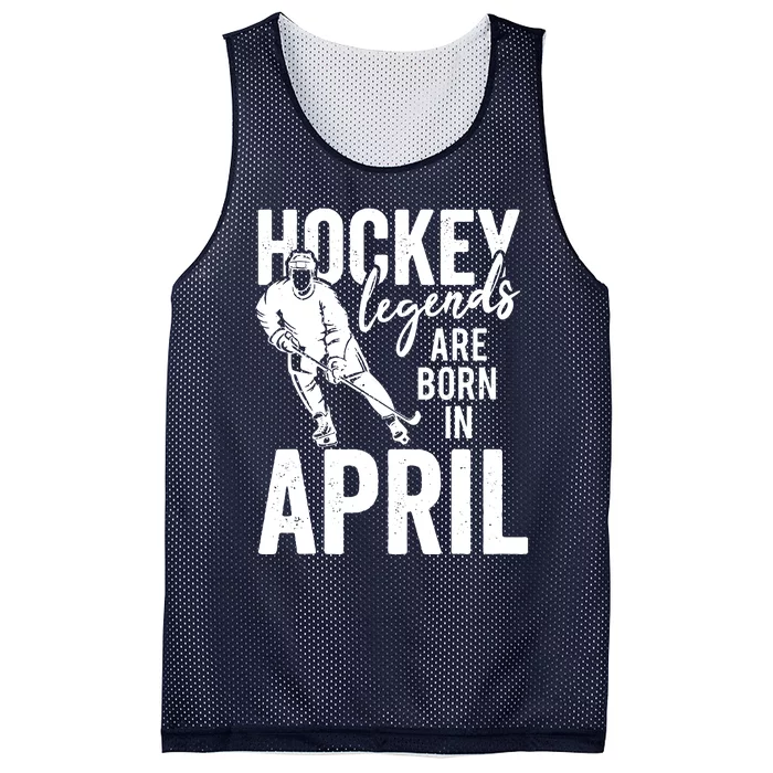 Ice Hockey Players Born In April Men Boys Birthday Mesh Reversible Basketball Jersey Tank