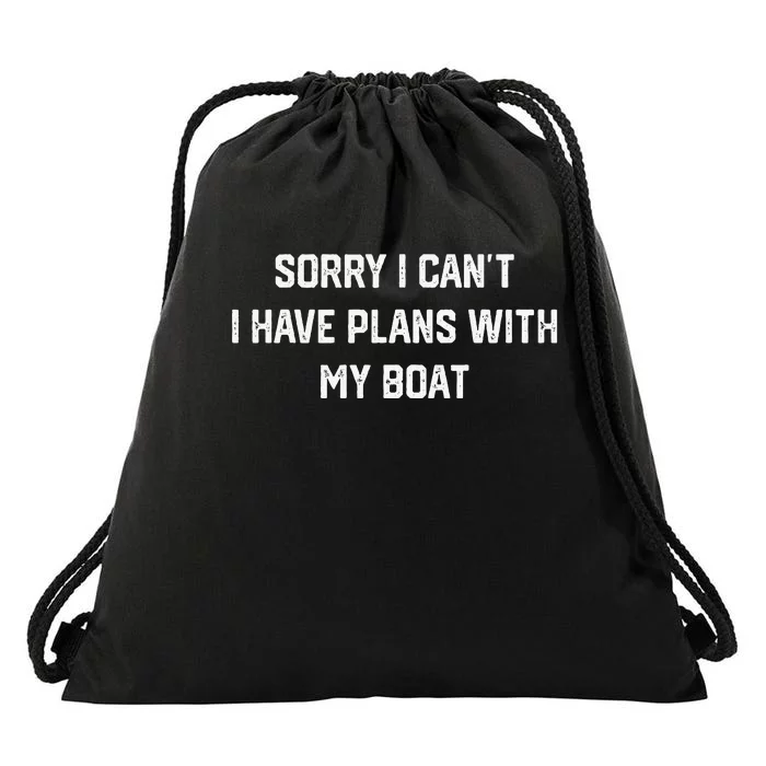 I Have Plans With My Boat Funny Boating Excuses Vintage Drawstring Bag