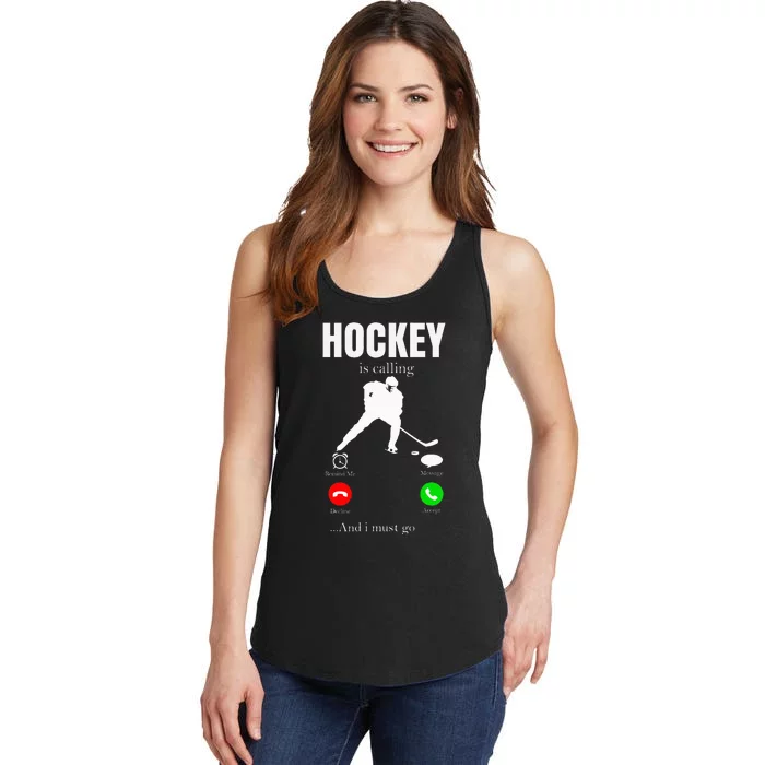 Ice Hockey Puck Hockey Player Player Ladies Essential Tank