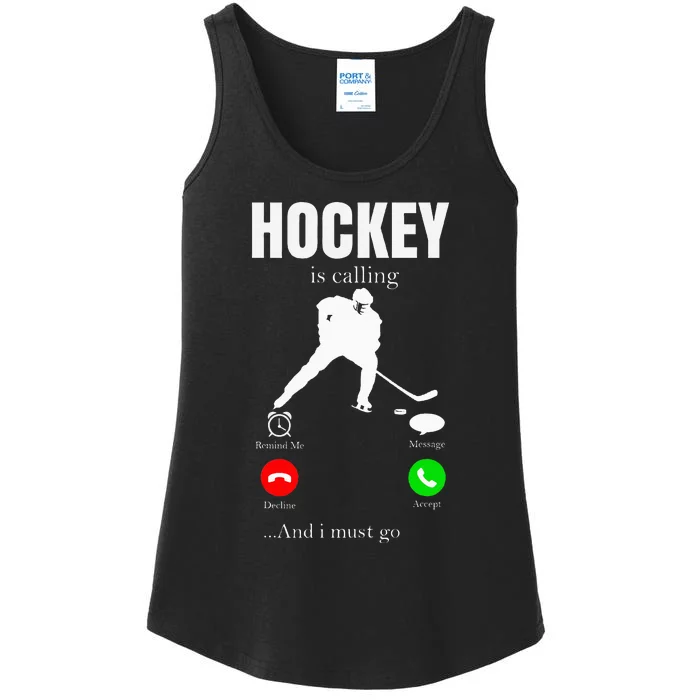 Ice Hockey Puck Hockey Player Player Ladies Essential Tank