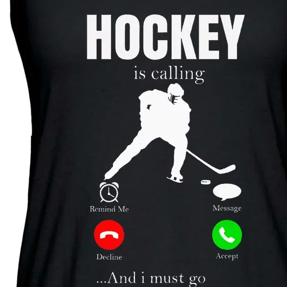 Ice Hockey Puck Hockey Player Player Ladies Essential Flowy Tank