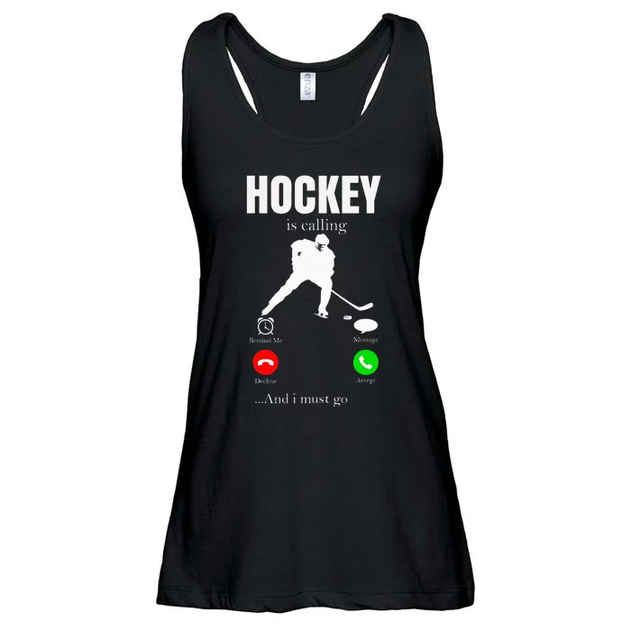 Ice Hockey Puck Hockey Player Player Ladies Essential Flowy Tank