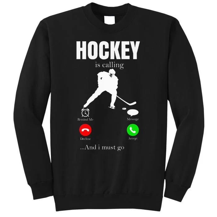 Ice Hockey Puck Hockey Player Player Tall Sweatshirt