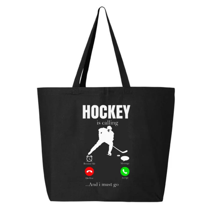 Ice Hockey Puck Hockey Player Player 25L Jumbo Tote