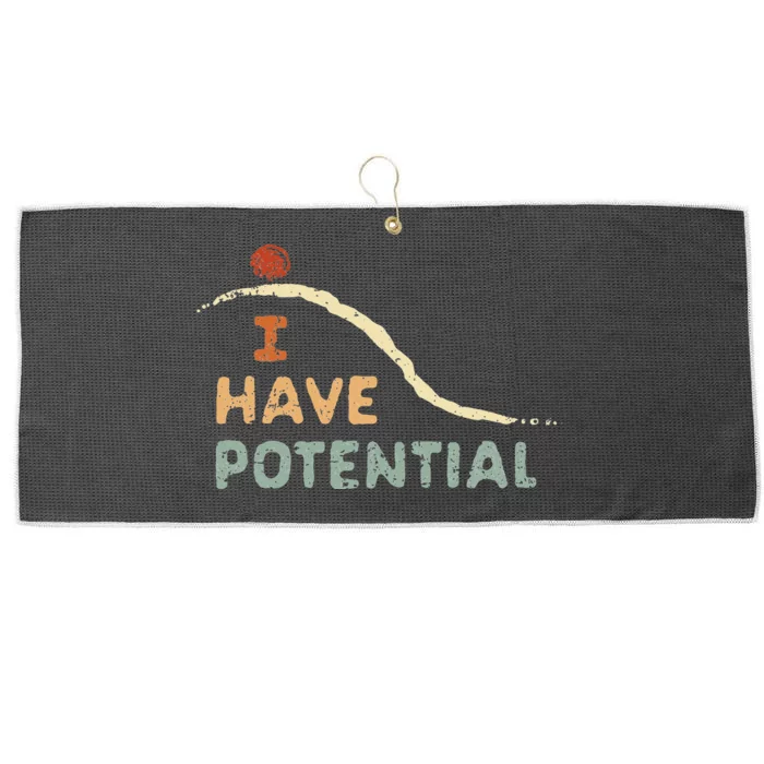 I Have Potential Science Vintage Teacher Chemist Tee Large Microfiber Waffle Golf Towel