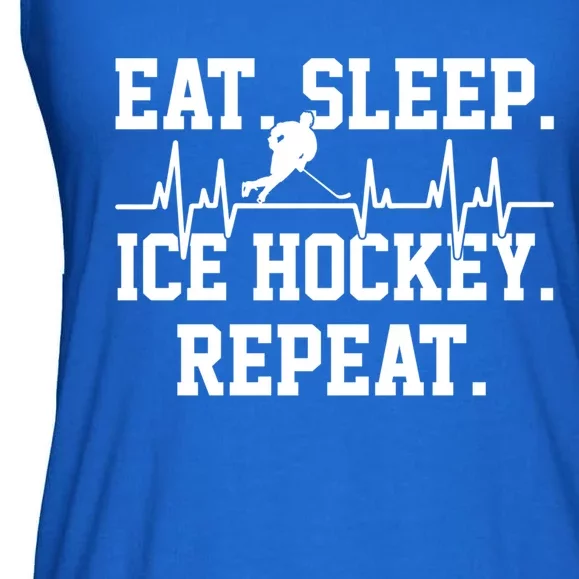 Ice Hockey Player Heartbeat Cute Gift Ladies Essential Flowy Tank