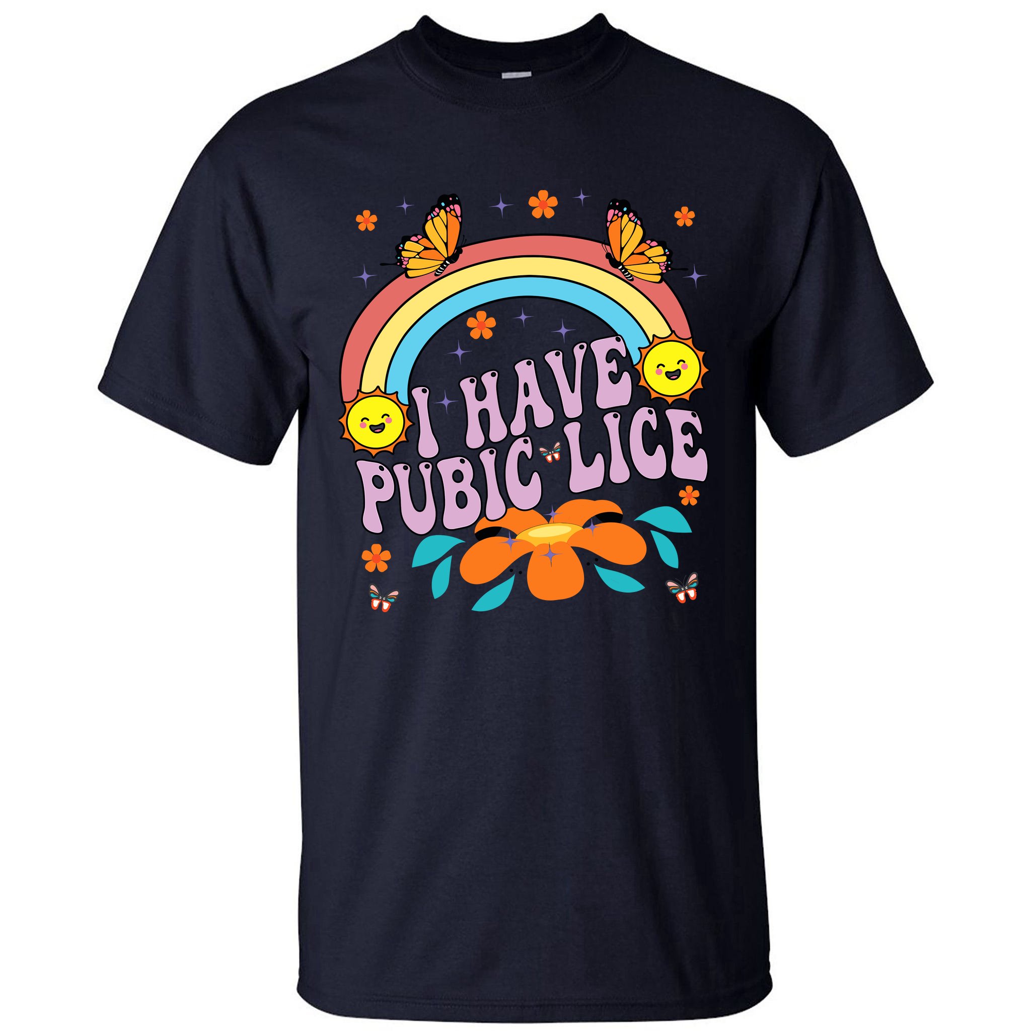 I Have Pubic Lice Funny Retro Offensive Inappropriate Meme Tall T-Shirt ...