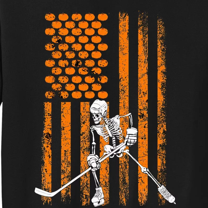 Ice Hockey Player Fan Gift Skeleton Halloween Sweatshirt