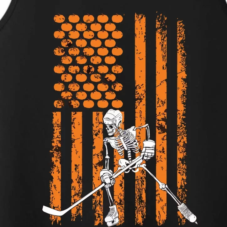 Ice Hockey Player Fan Gift Skeleton Halloween Boy Performance Tank