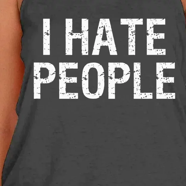 I HATE PEOPLE Women's Knotted Racerback Tank