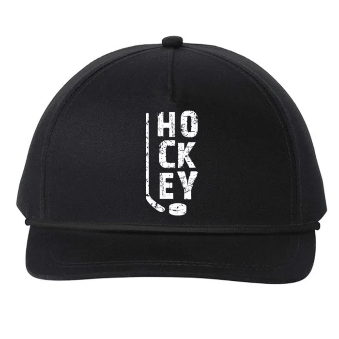 Ice Hockey Player Gift Snapback Five-Panel Rope Hat