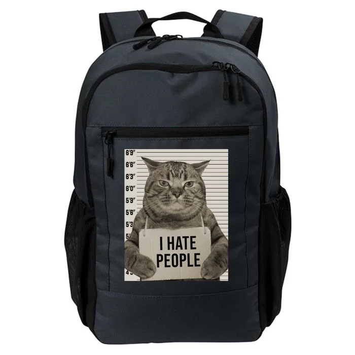 I Hate People Funny Jail Cat Daily Commute Backpack