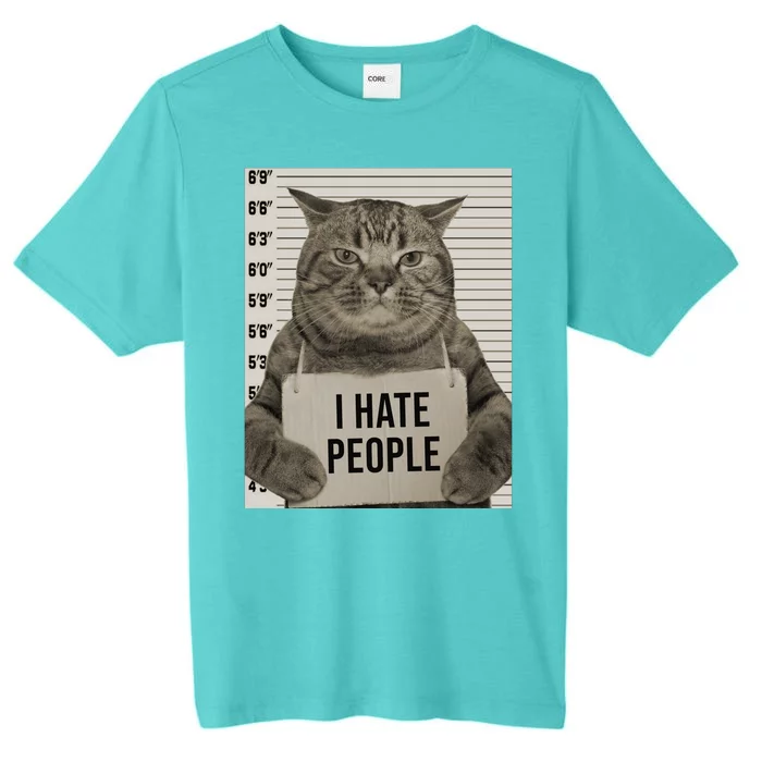 I Hate People Funny Jail Cat ChromaSoft Performance T-Shirt