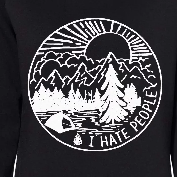 I Hate People I Love Camping Womens California Wash Sweatshirt