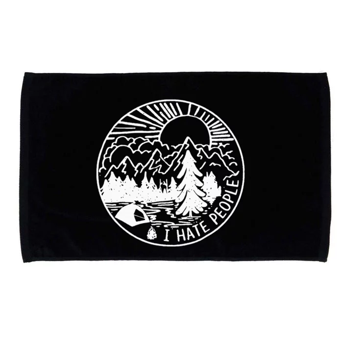 I Hate People I Love Camping Microfiber Hand Towel