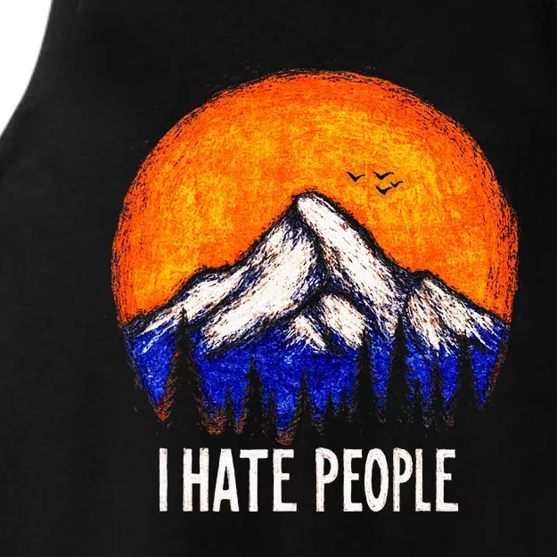 I Hate People Ladies Tri-Blend Wicking Tank