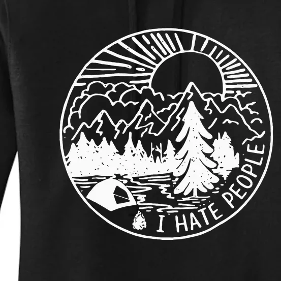 I Hate People I Love Camping Women's Pullover Hoodie