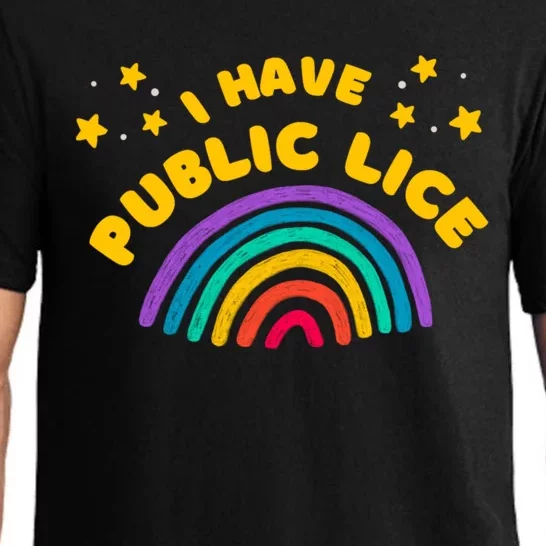 I Have Pubic Lice Funny Retro Offensive Inappropriate Meme Pajama Set