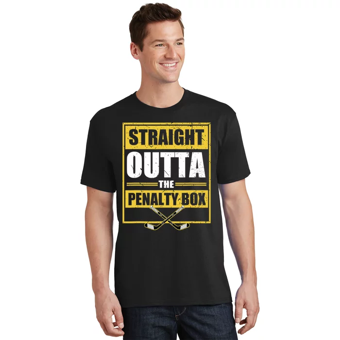 Ice. Hockey Player Gift Straight Outta The Penalty Box T-Shirt