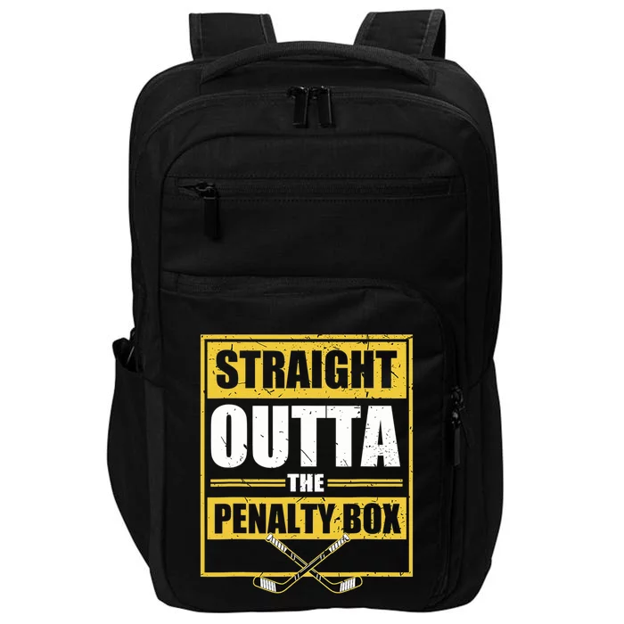 Ice. Hockey Player Gift Straight Outta The Penalty Box Impact Tech Backpack