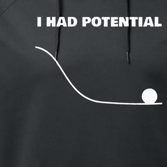 I Had Potential For  Funny Physics Science Performance Fleece Hoodie