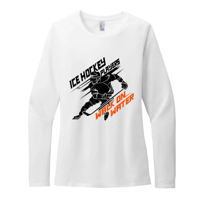 Ice Hockey Players Walk On Water Cool Gift Superpower Gift Womens CVC Long Sleeve Shirt