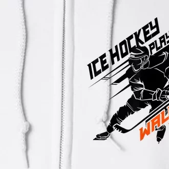 Ice Hockey Players Walk On Water Cool Gift Superpower Gift Full Zip Hoodie